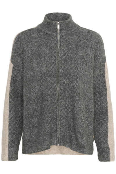 CRMyttah cardigan Grey and beige melange - 10614245 Thumbnail