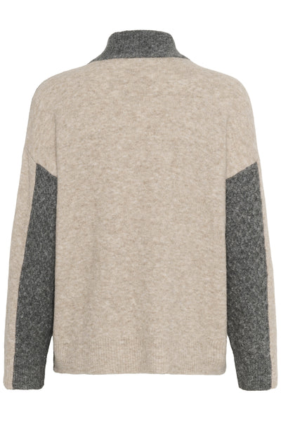 CRMyttah cardigan Grey and beige melange - 10614245 Thumbnail
