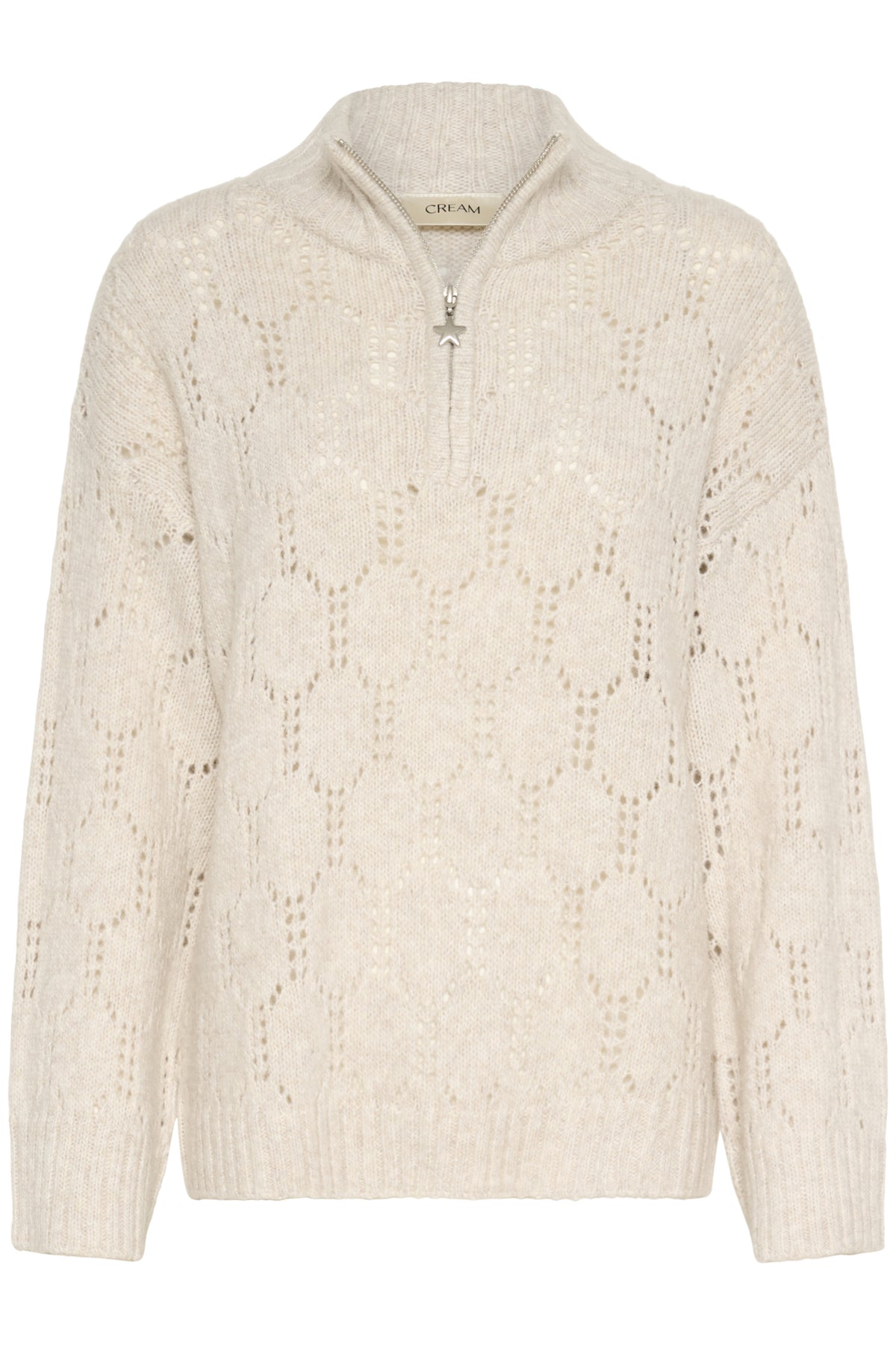 CRZilla Zipper Pullover Oat melange - 10614250