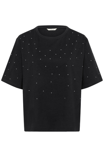 CRLeona Studs Tshirt Pitch Black - 10614271 Thumbnail