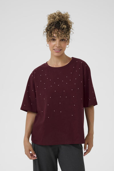 CRLeona Studs Tshirt Zinfandel - 10614271 Thumbnail
