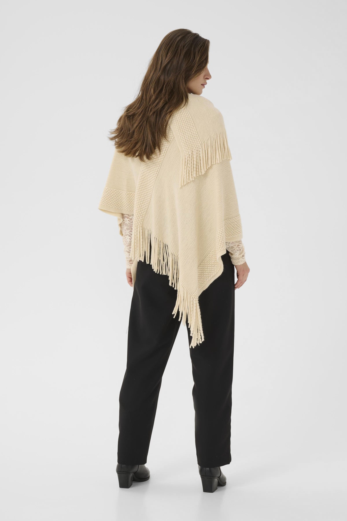 CRSivas Knit Poncho Birch - 10614279