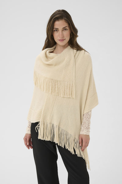 CRSivas Knit Poncho Birch - 10614279 Thumbnail