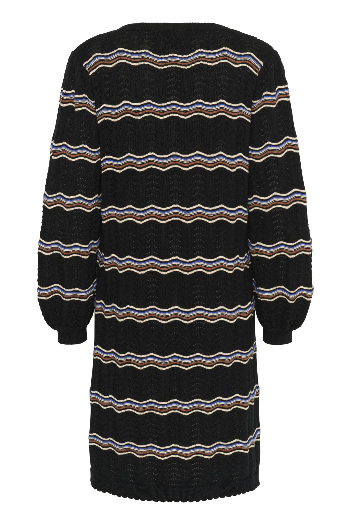 CRWavy Knit Dress Black wavy stripe - 10614301