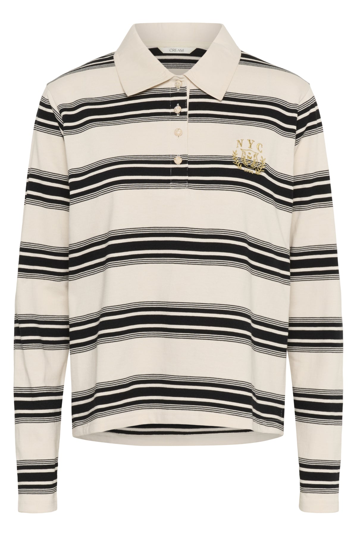 CRCarmell polo sweatshirt Birch and black stripe - 10614302