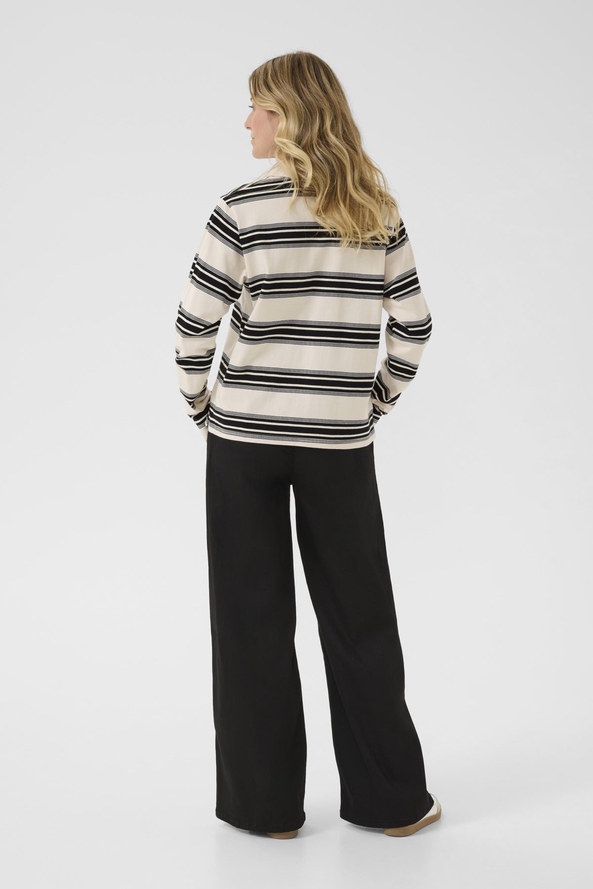 CRCarmell polo sweatshirt Birch and black stripe - 10614302