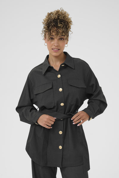 CRBabeth Overshirt Dark grey melange - 10614312 Thumbnail
