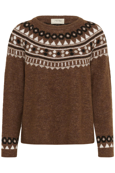 CRCherrie Pullover Sorrel Horse Melange - 10614328 Thumbnail