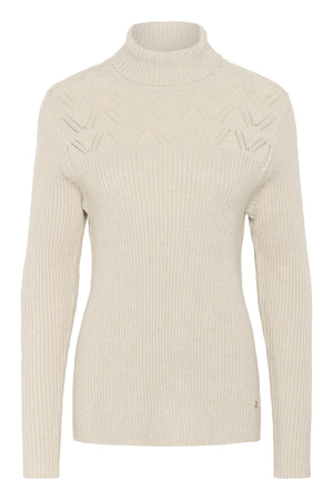 CRDela Rollneck Pullover Oat melange - 10614331