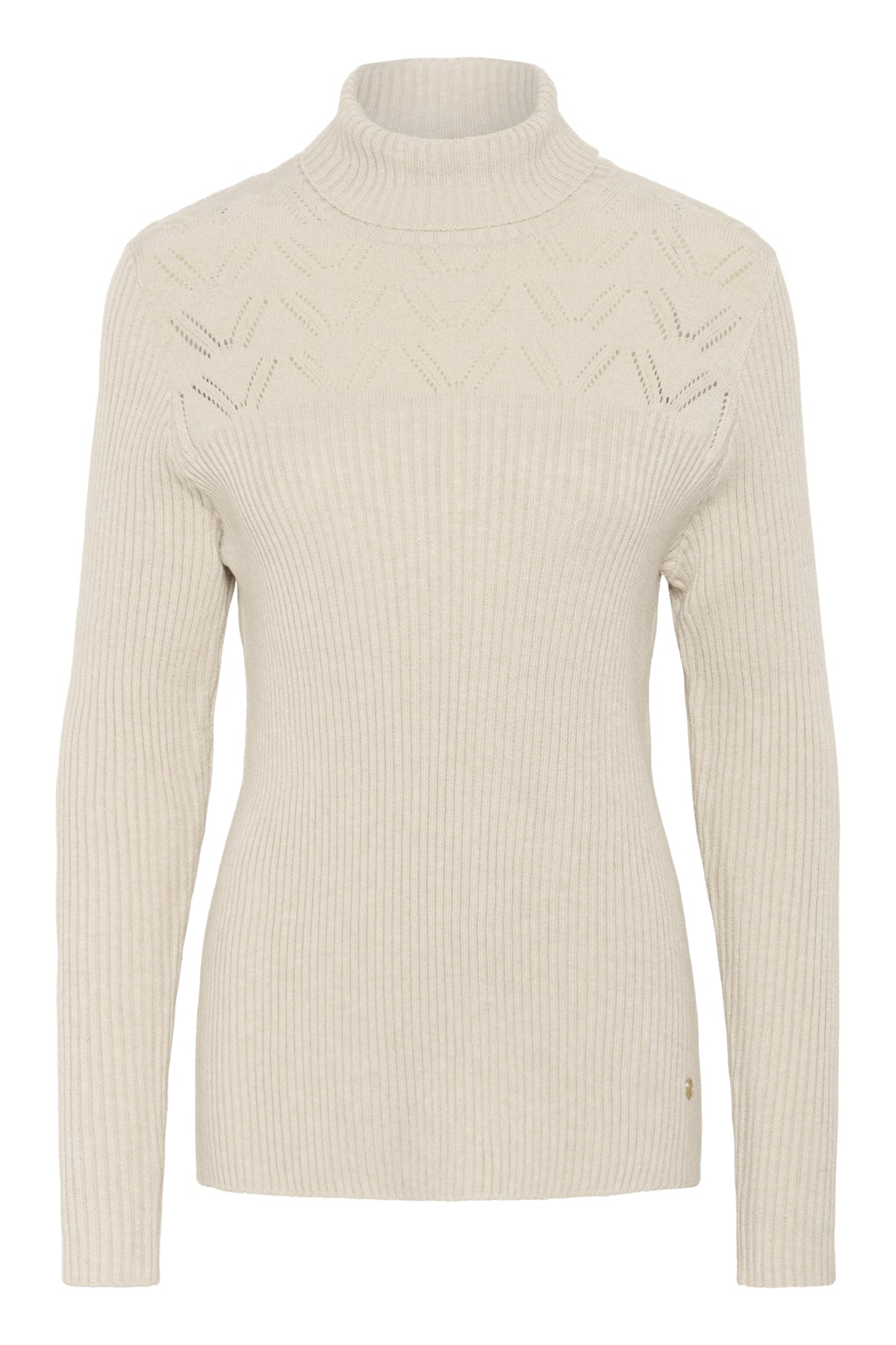 CRDela Rollneck Pullover Oat melange - 10614331