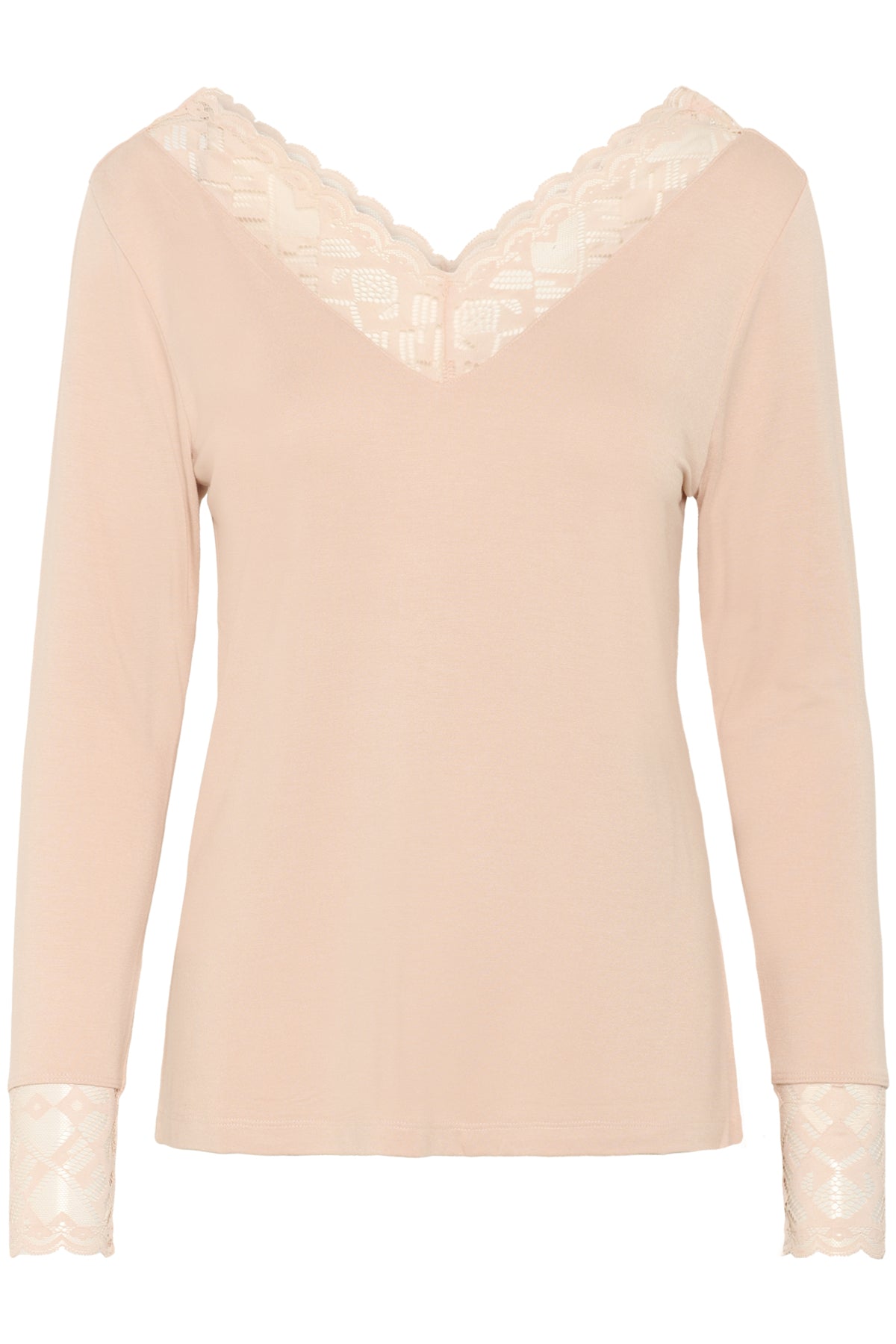 CRTrulla LS Lace T-Shirt ROSE DUST - 10614334