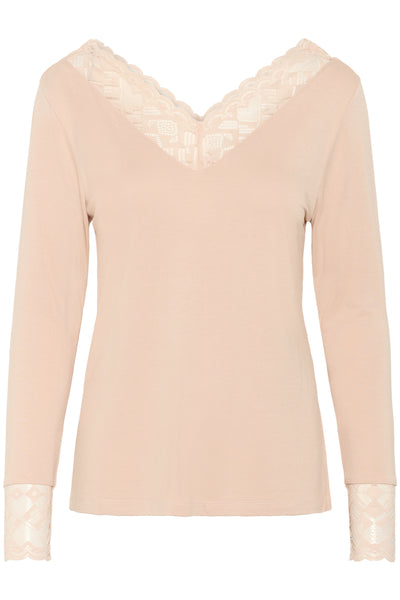 CRTrulla LS Lace T-Shirt ROSE DUST - 10614334 Thumbnail