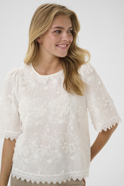 CRHilda SS Blouse Snow White - 10614343 Thumbnail
