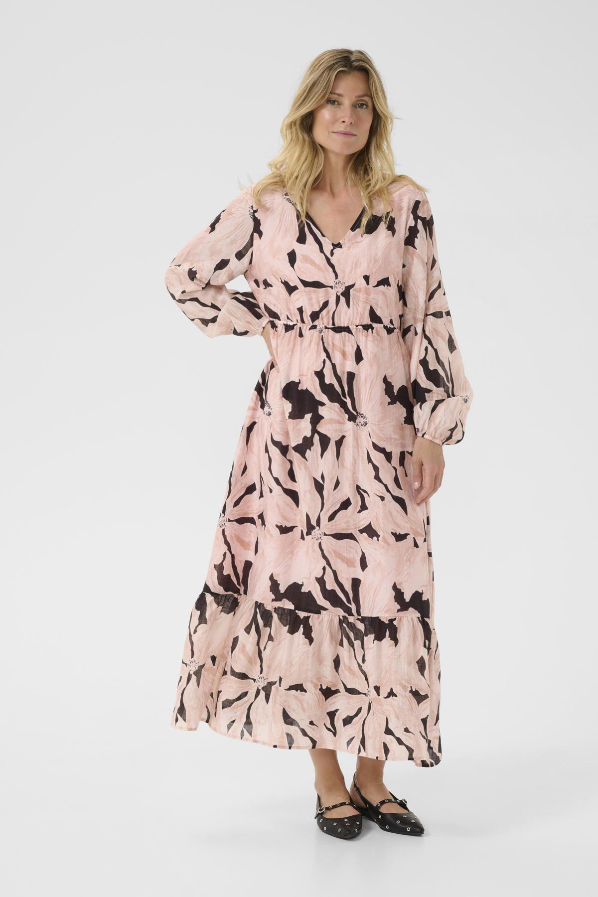 CRReese Long Dress Rose Dust Flower - 10614344