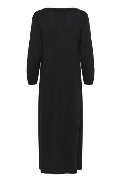 CRVillea embroidery Knit Dress Pitch Black - 10614349 Thumbnail