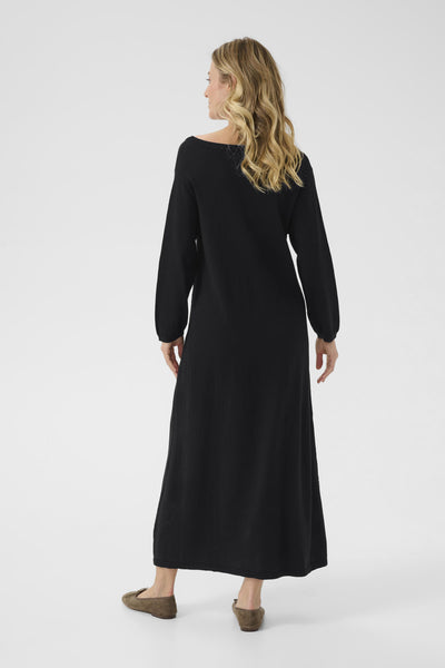 CRVillea embroidery Knit Dress Pitch Black - 10614349 Thumbnail