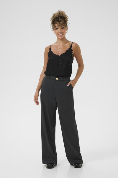 CRBabeth Bencon Pant Dark grey melange - 10614353 Thumbnail
