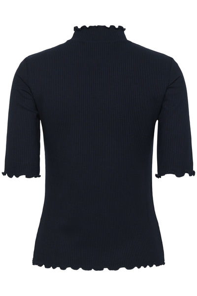 CRRibba turtle neck Tshirt Pitch Black - 10614355 Thumbnail