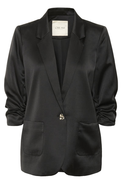 CRCocamia 3/4 SL Sateen Blazer Pitch Black - 100120 - 10614365 Thumbnail