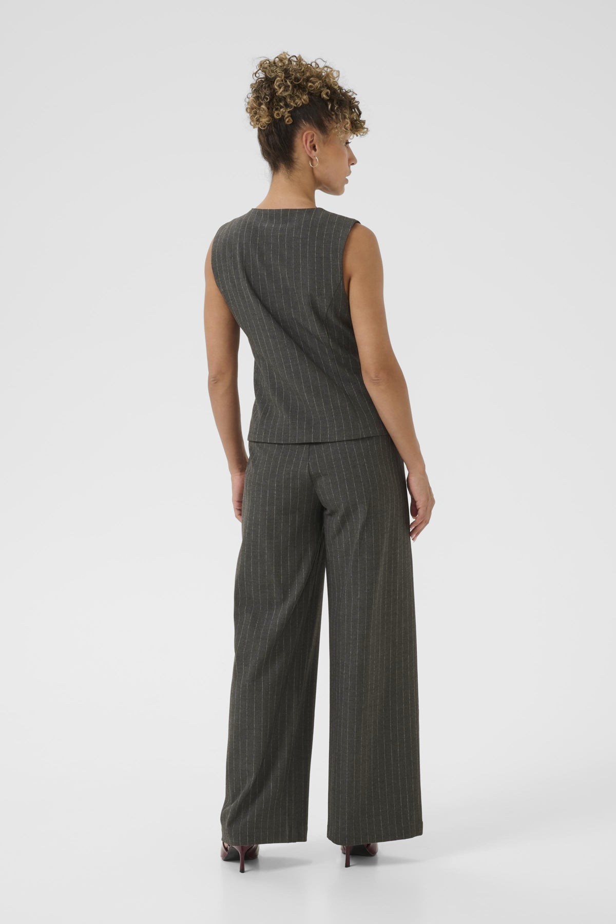 CRTingle Waistcoat Dark Grey Pinstriped - 108596 - 10614368