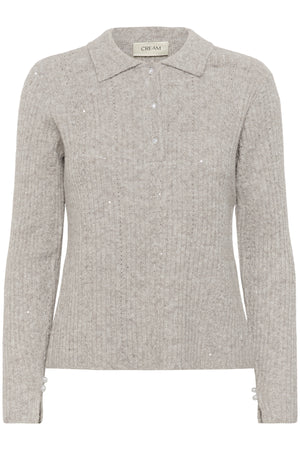 CRJolly Knit Poloshirt String Melange - 1613051 - 10614426