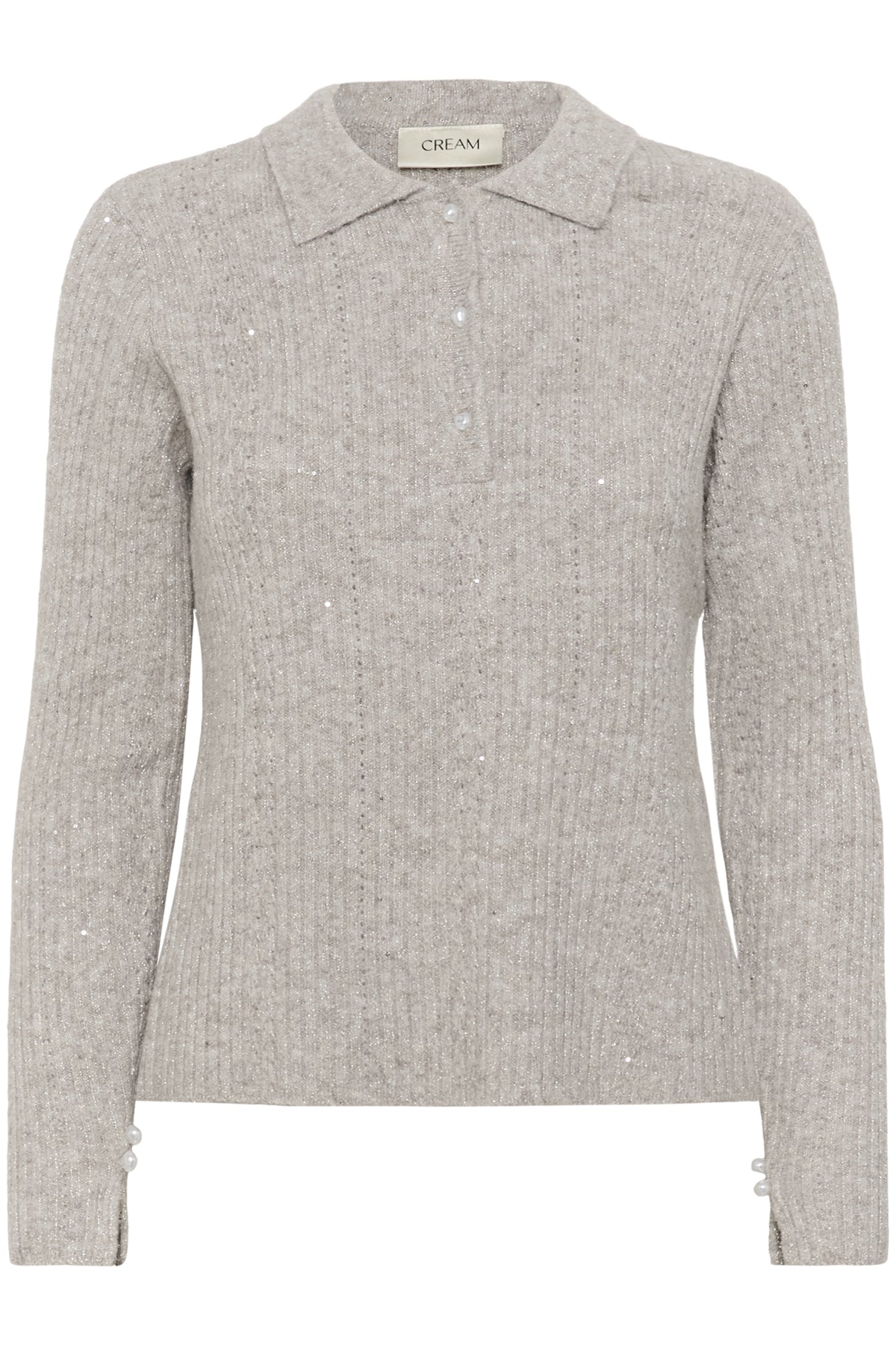 CRJolly Knit Poloshirt String Melange - 1613051 - 10614426