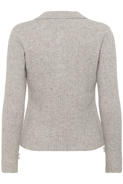 CRJolly Knit Poloshirt String Melange - 1613051 - 10614426 Thumbnail