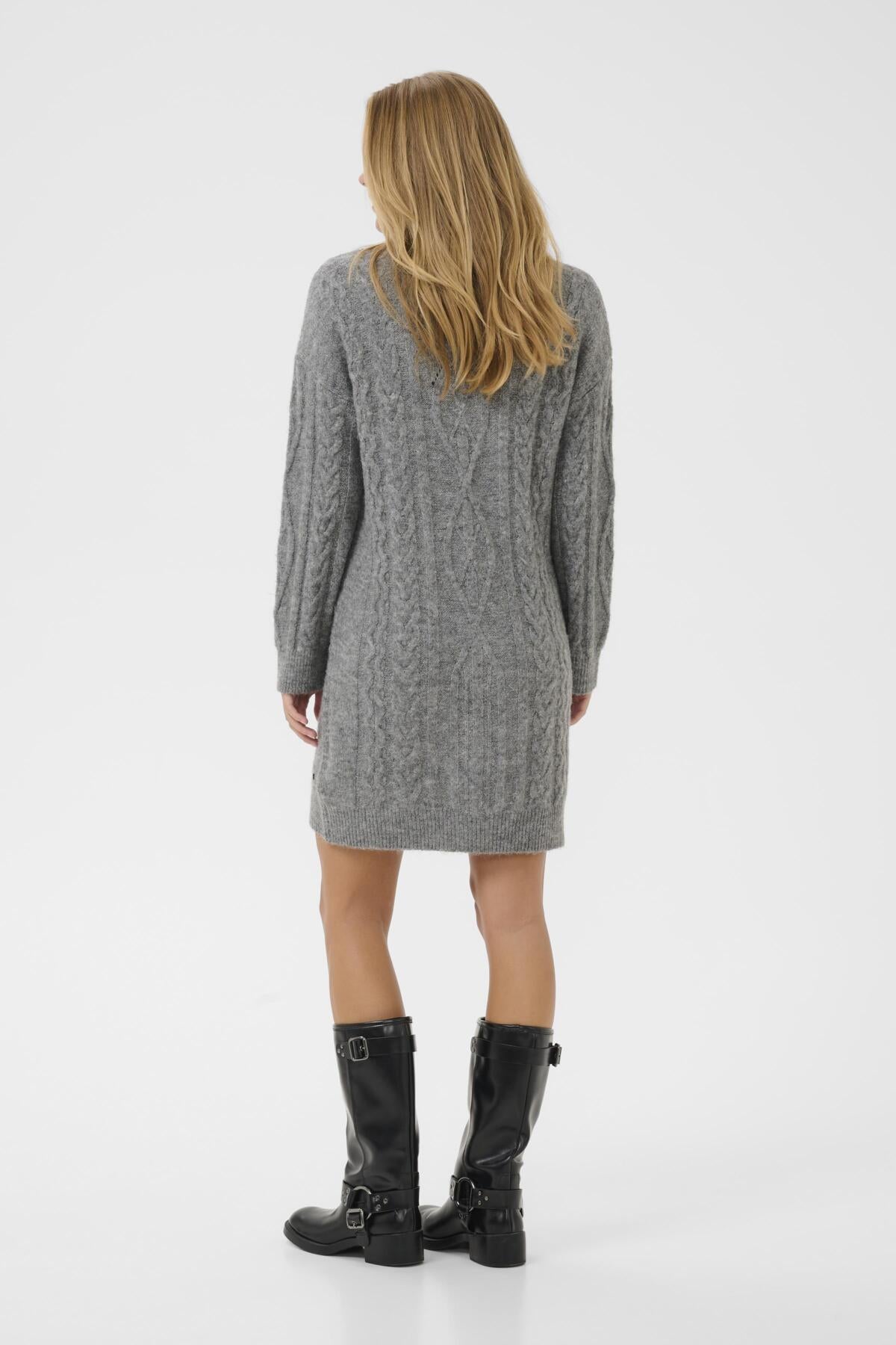 CRSkie Knit Dress Dark Grey Melange - 101156 - 10614433