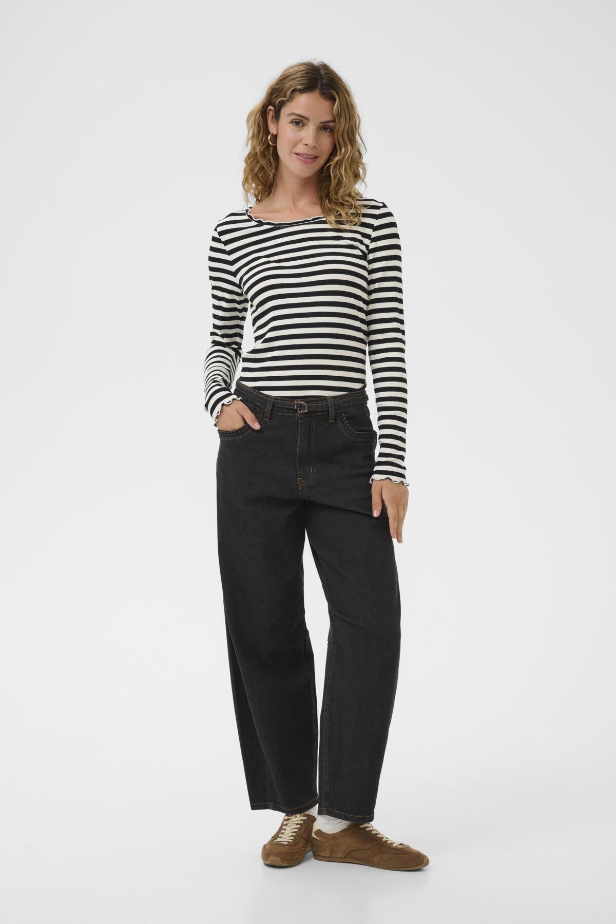 CRCaysa Ankl Barrel Jeans - Re Black Washed Denim - 105225 - 10614503