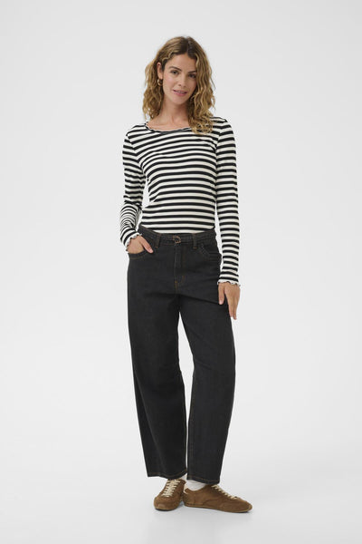 CRCaysa Ankl Barrel Jeans - Re Black Washed Denim - 105225 - 10614503 Thumbnail