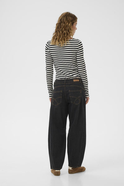 CRCaysa Ankl Barrel Jeans - Re Black Washed Denim - 105225 - 10614503 Thumbnail