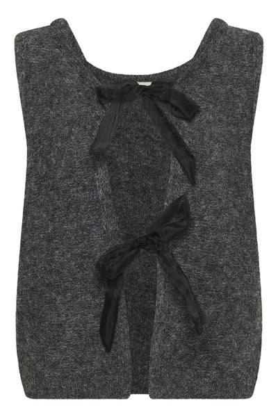 CRBulp Knit Vest Dark Grey Melange - 101156 - 10614512 Thumbnail