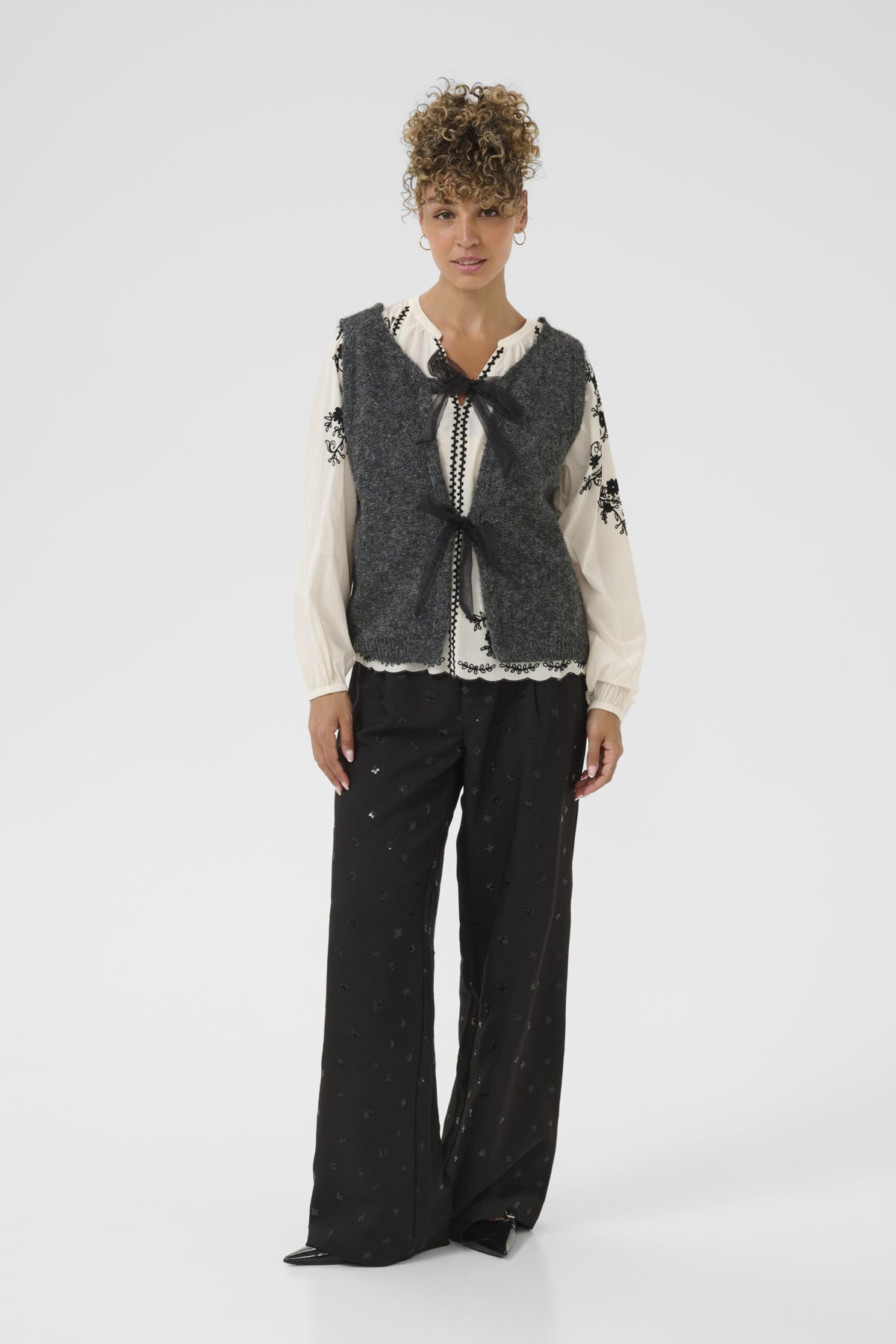 CRBulp Knit Vest Dark Grey Melange - 101156 - 10614512