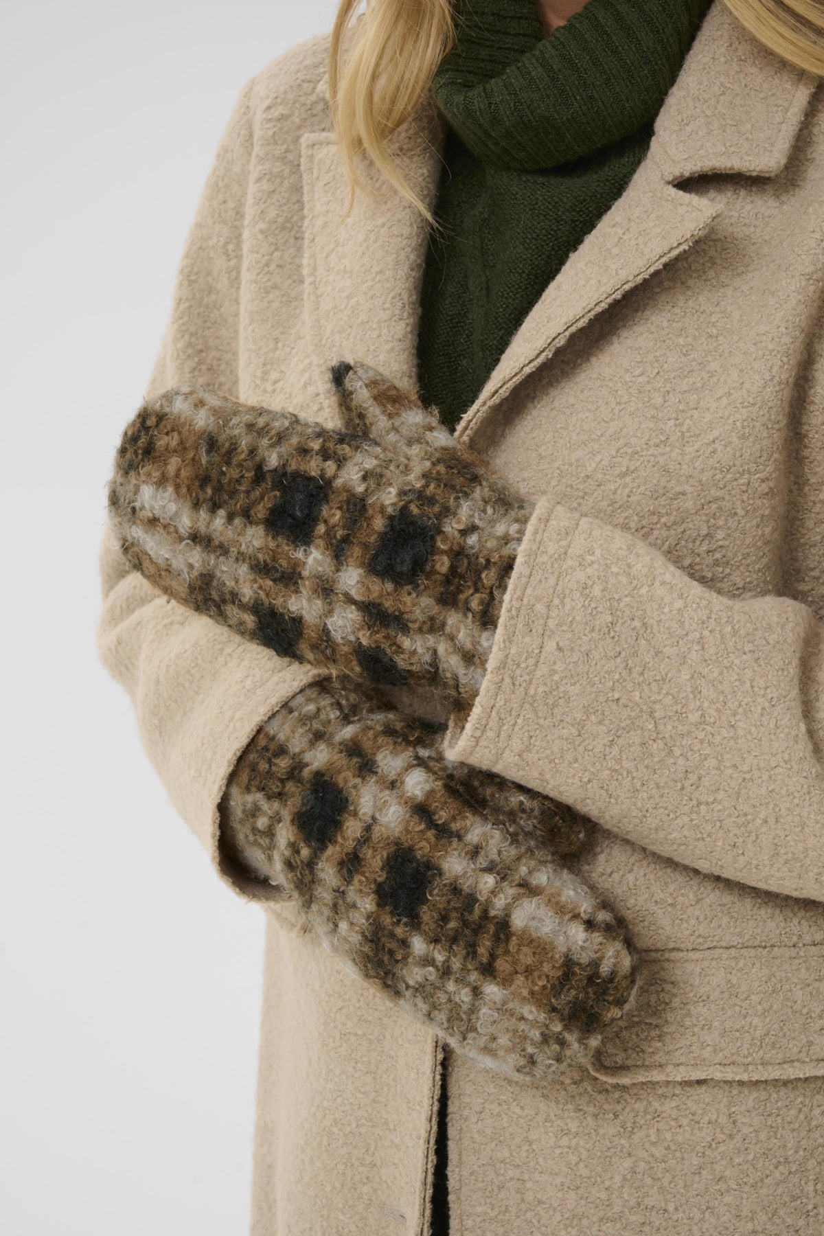 CROms Mittens Brown check - 10614517