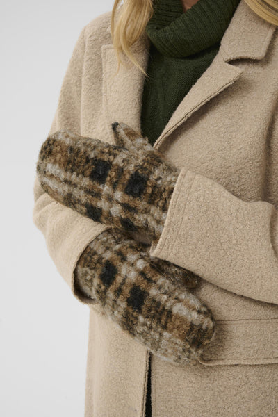 CROms Mittens Brown check - 10614517 Thumbnail