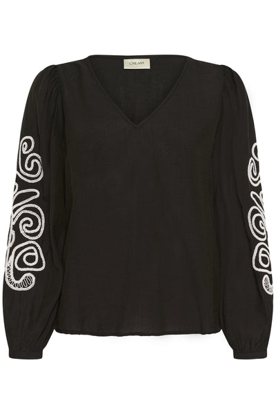 CRDanielle Blouse Pitch Black - 100120 - 10614597 Thumbnail