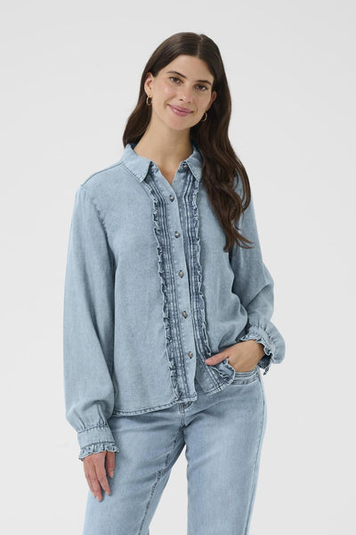CREllie Blouse Seattle Mid Blu Denim - 108865 - 10614599 Thumbnail