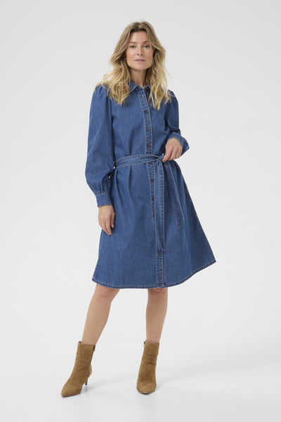 CREstelle LS Denim Dress Jasper Blue denim - 10614618 Thumbnail
