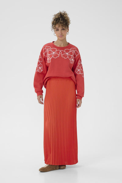 CRCharline Plisse Skirt Paprika - 171553 - 10614644 Thumbnail