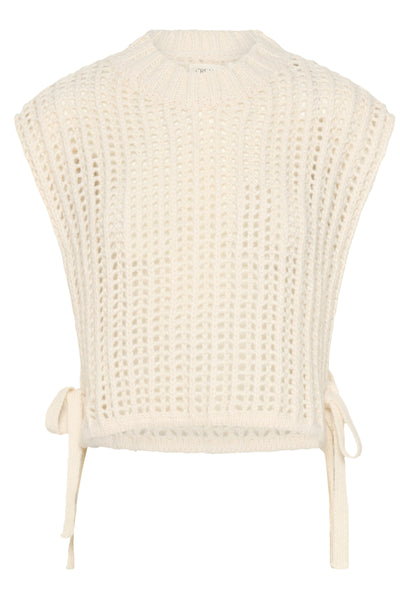 CRWullie Knit Slipover Whisper White - 110701 - 10614719 Thumbnail