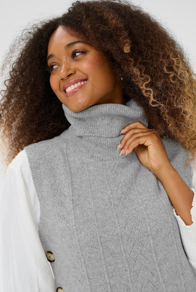 CRHoliday Knit Slipover Light Grey Melange - 100827 - 10614734 Thumbnail