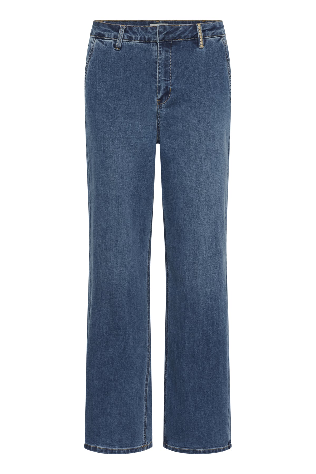 CRVisti Emb Straight Leg Pant Seattle Mid Blue Denim - 10642 - 10614739