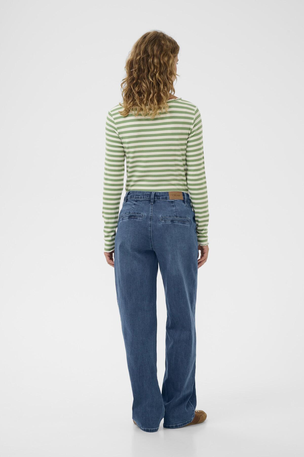 CRVisti Emb Straight Leg Pant Seattle Mid Blue Denim - 10642 - 10614739
