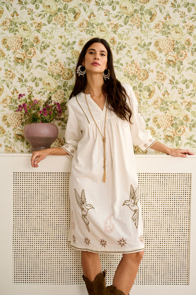 CRRosetta Dress Whisper White - 110701 - 10614774 Thumbnail