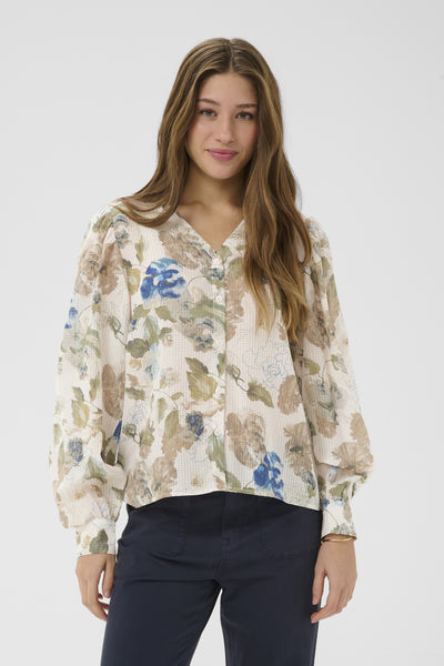 CRLucia Blouse Hailey Print with Blue - 10951 - 10614805 Thumbnail