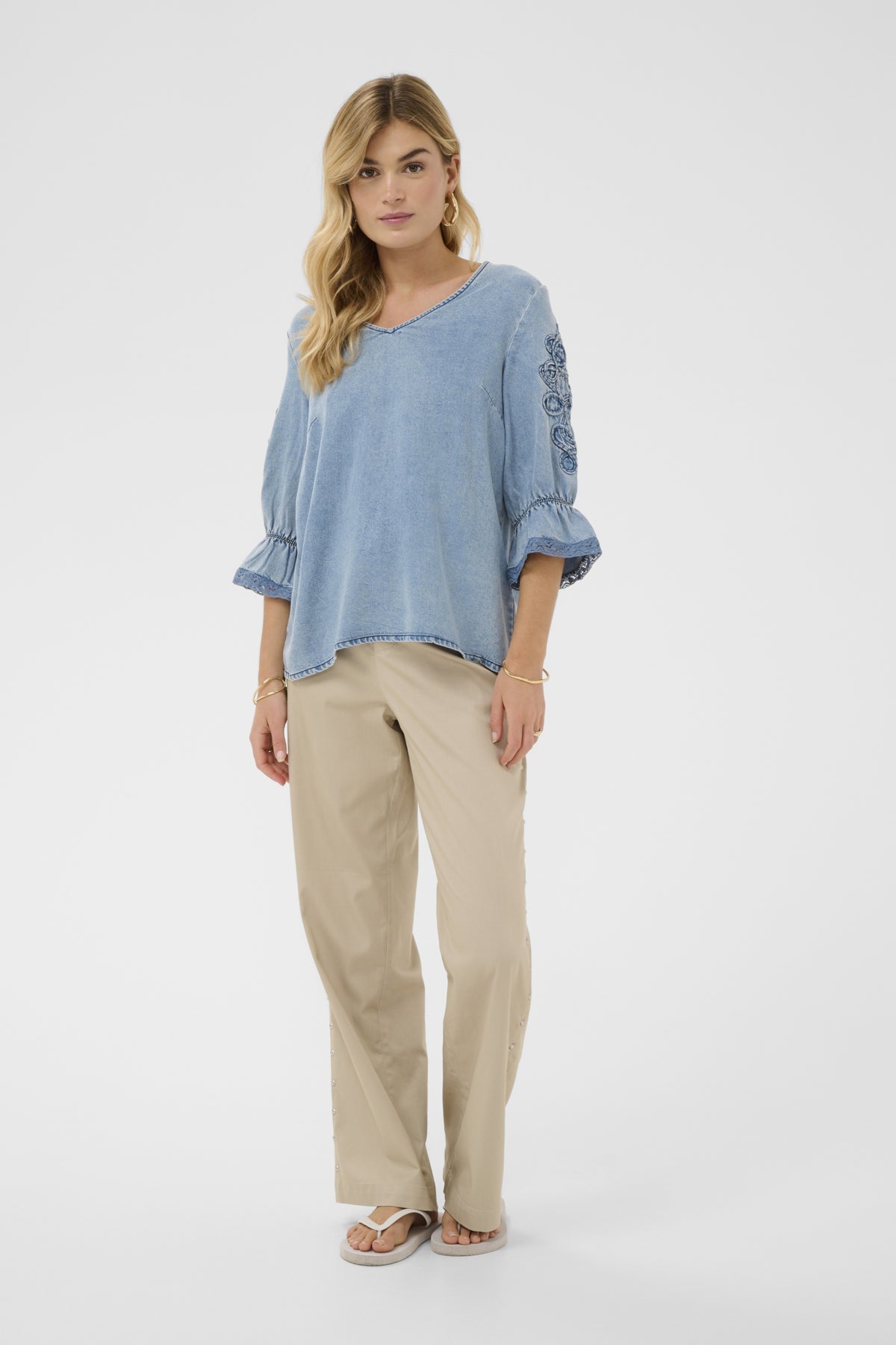 CRBella Blouse Seattle Mid Blu Denim - 108865 - 10614809