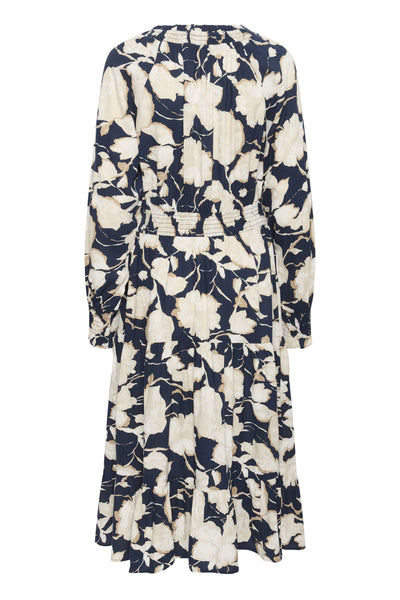 CRLucca Long Dress Navy Flower Print - 109028 - 10614834 Thumbnail