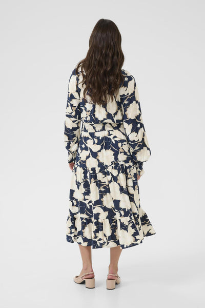CRLucca Long Dress Navy Flower Print - 109028 - 10614834 Thumbnail