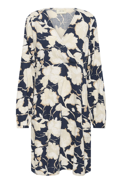 CRLucca Dress Navy Flower Print - 109028 - 10614837 Thumbnail