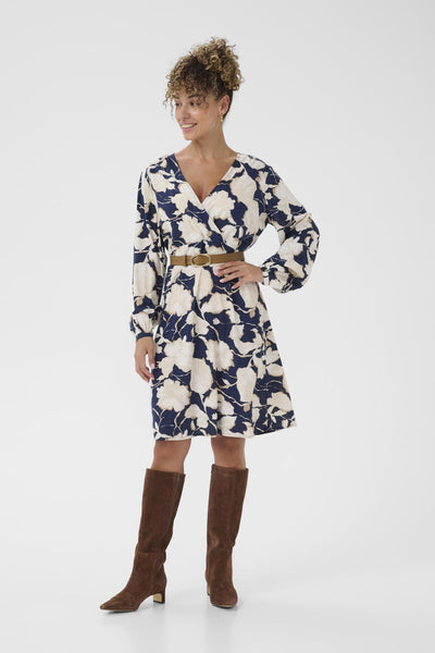 CRLucca Dress Navy Flower Print - 109028 - 10614837 Thumbnail